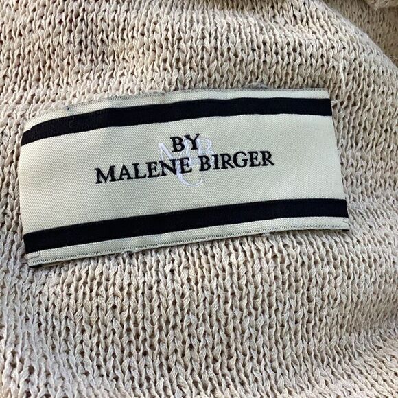 By Marlene Birger Revolve Linen Knit Pancho Oversized Sweater Sm Tassels - Picture 6 of 7